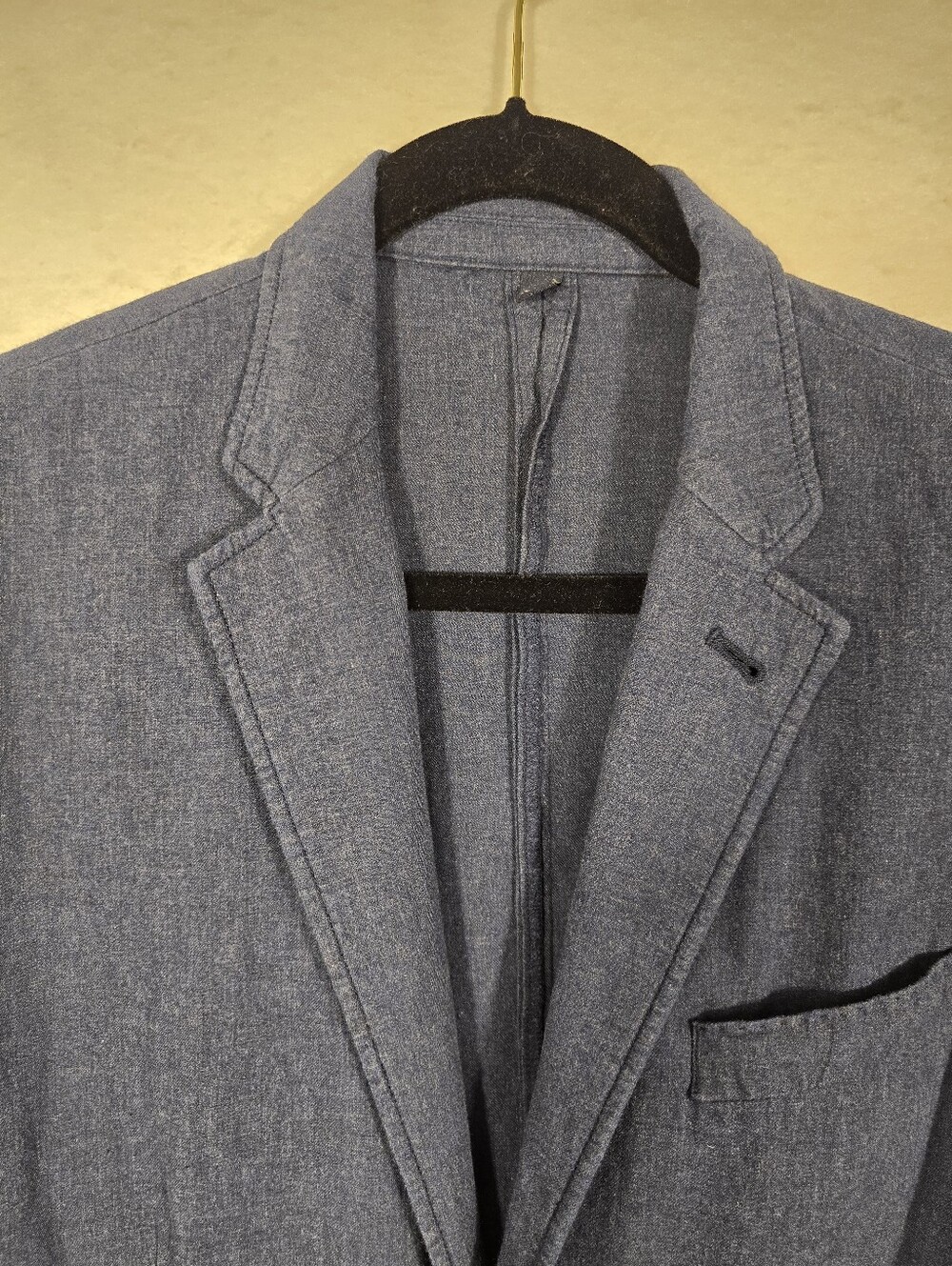 J.crew ThompsonCotton Blue 2 Button 5 Pocket Lightweight Chambray Blazer Mens 38 - Picture 9 of 16
